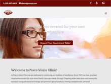 Tablet Screenshot of pascovisionclinic.com
